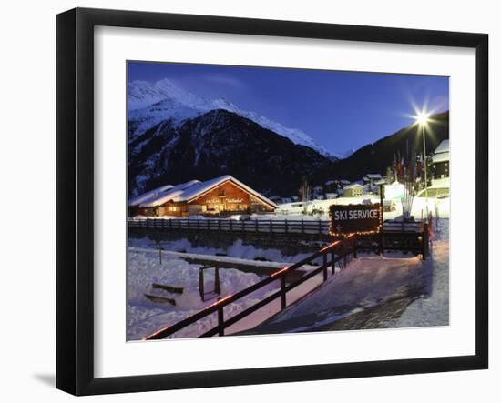 Santa Caterina Valfurva at Dusk, Valtellina, Lombardy, Italy, Europe-Vincenzo Lombardo-Framed Photographic Print