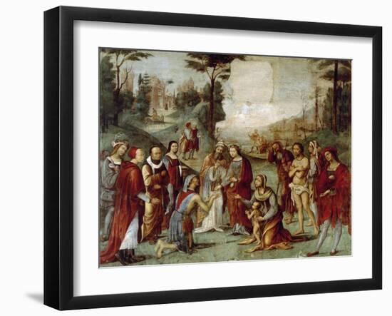 Santa Cecilia Giving Her Possessions to the Poor, Ca 1506-Lorenzo Costa-Framed Giclee Print