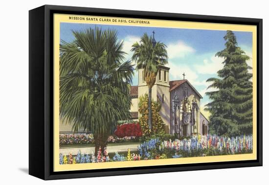 Santa Clara de Asis Mission, California-null-Framed Stretched Canvas