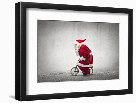 Santa Claus Rides a Bicycle-olly2-Framed Photographic Print