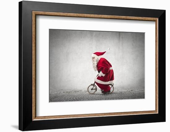 Santa Claus Rides a Bicycle-olly2-Framed Photographic Print