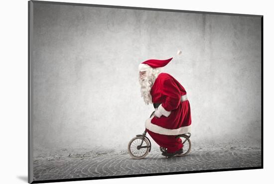 Santa Claus Rides a Bicycle-olly2-Mounted Photographic Print