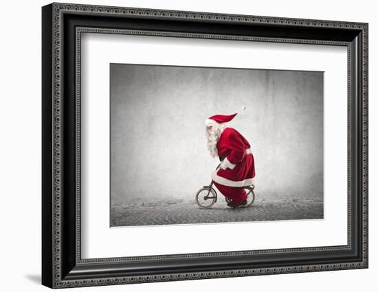 Santa Claus Rides a Bicycle-olly2-Framed Photographic Print