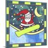 Santa Claus Snowboarding 4-Denny Driver-Mounted Giclee Print