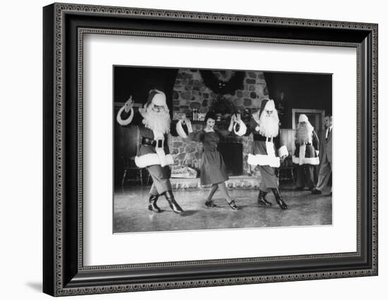 Santa Claus Training Class at Santa Claus School-Alfred Eisenstaedt-Framed Photographic Print