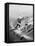 Santa Claus Water Skiing with Female Friend-null-Framed Premier Image Canvas