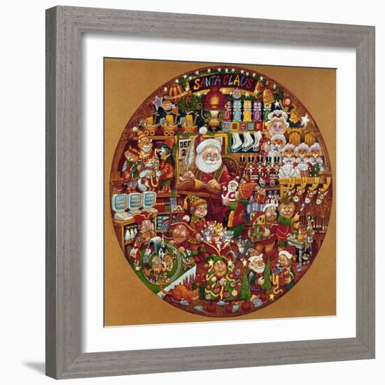 Santa Claus Workshop-Bill Bell-Framed Giclee Print