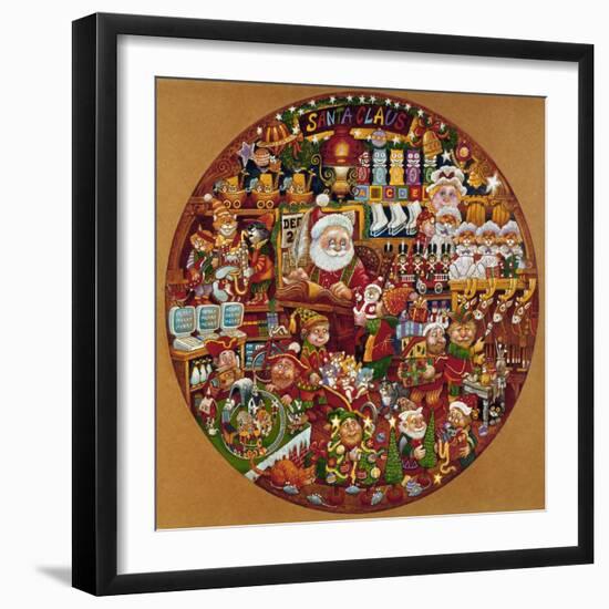 Santa Claus Workshop-Bill Bell-Framed Giclee Print