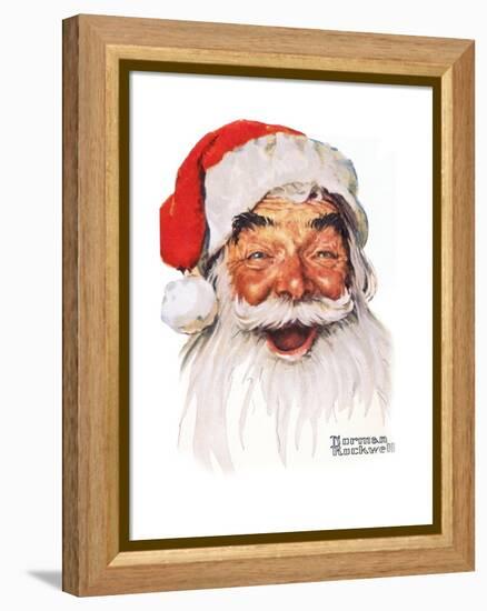 Santa Claus-Norman Rockwell-Framed Premier Image Canvas