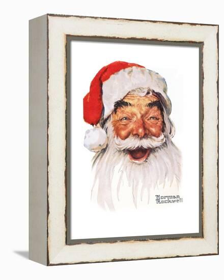 Santa Claus-Norman Rockwell-Framed Premier Image Canvas