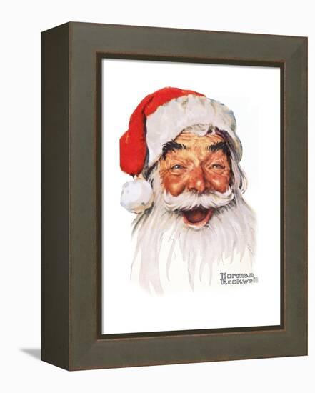 Santa Claus-Norman Rockwell-Framed Premier Image Canvas