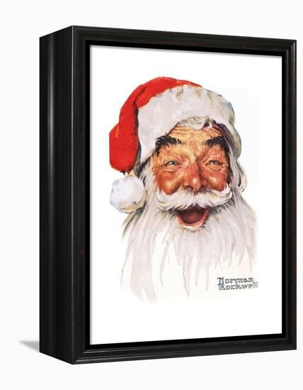 Santa Claus-Norman Rockwell-Framed Premier Image Canvas