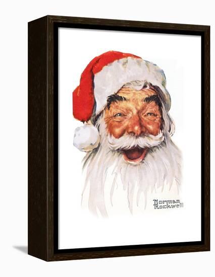 Santa Claus-Norman Rockwell-Framed Premier Image Canvas