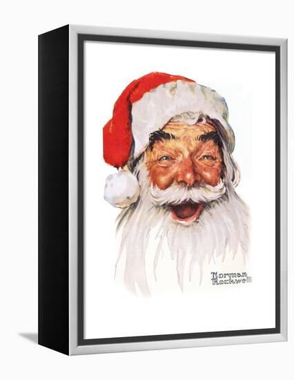 Santa Claus-Norman Rockwell-Framed Premier Image Canvas