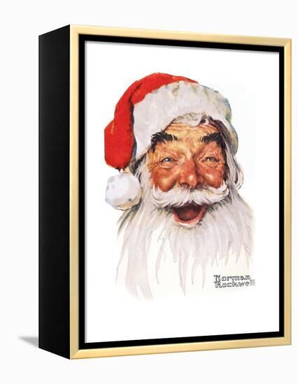 Santa Claus-Norman Rockwell-Framed Premier Image Canvas
