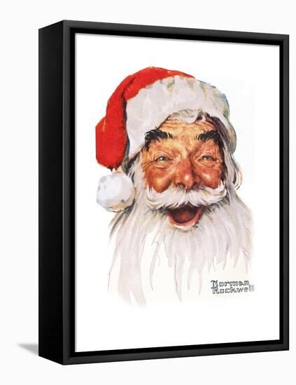 Santa Claus-Norman Rockwell-Framed Premier Image Canvas
