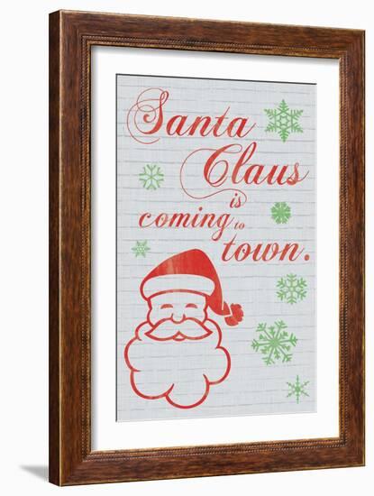 Santa Clause is Coming to Town-Lauren Gibbons-Framed Art Print