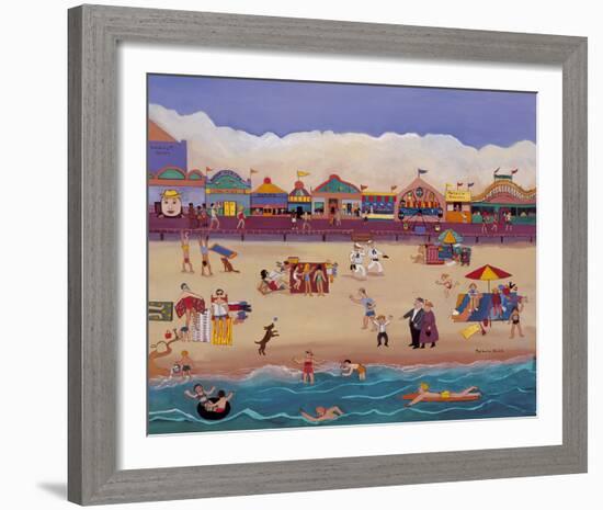 Santa Cruz Boardwalk-Barbara Olsen-Framed Giclee Print