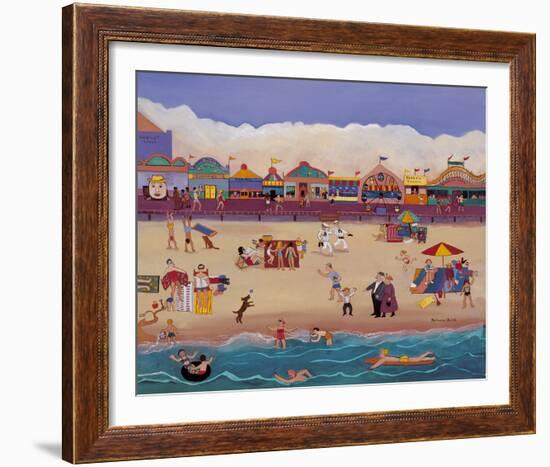 Santa Cruz Boardwalk-Barbara Olsen-Framed Giclee Print