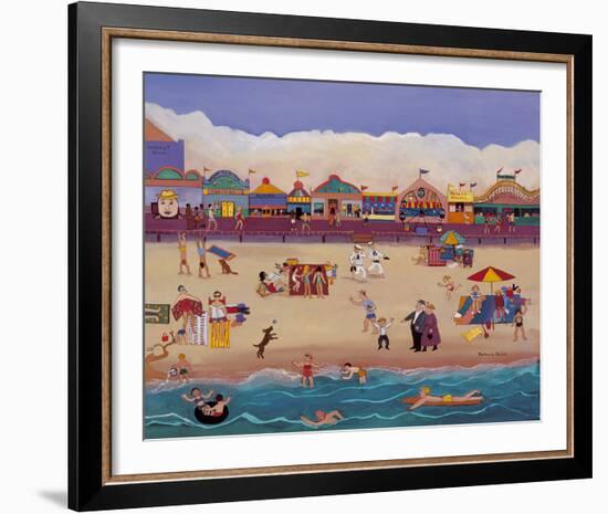 Santa Cruz Boardwalk-Barbara Olsen-Framed Giclee Print