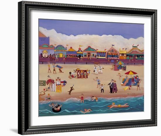 Santa Cruz Boardwalk-Barbara Olsen-Framed Giclee Print