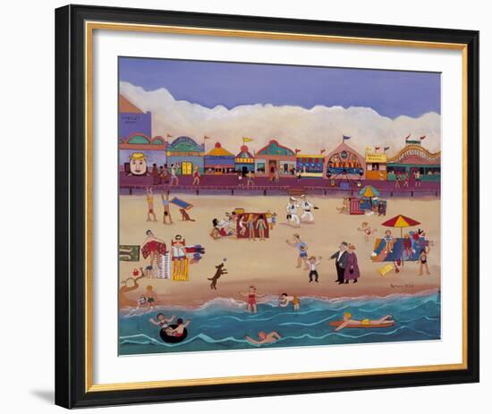 Santa Cruz Boardwalk-Barbara Olsen-Framed Giclee Print