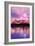 Santa Cruz, California - Beach Boardwalk and Moon at Twilight-Lantern Press-Framed Art Print