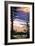Santa Cruz, California - Pleasure Point Sunset and Surfers-Lantern Press-Framed Premium Giclee Print