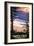 Santa Cruz, California - Pleasure Point Sunset and Surfers-Lantern Press-Framed Art Print