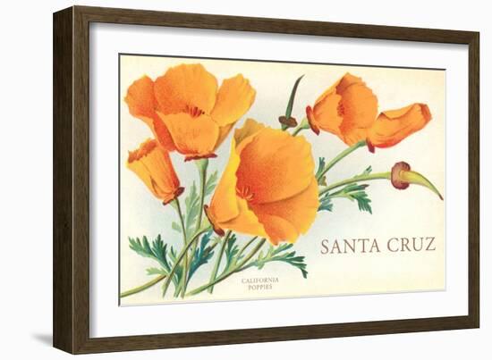 Santa Cruz, California Poppies, California-null-Framed Art Print
