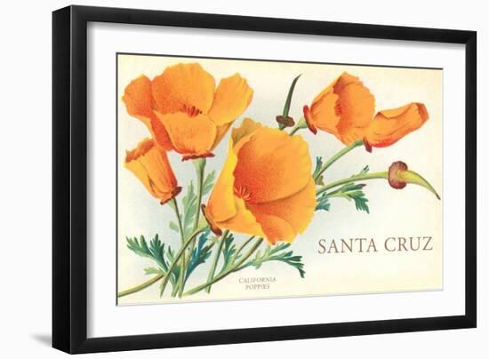 Santa Cruz, California Poppies, California-null-Framed Art Print