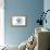 Santa Cruz, California - Scallop Shell - Blue - Coastal Icon-Lantern Press-Framed Stretched Canvas displayed on a wall