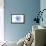 Santa Cruz, California - Scallop Shell - Blue - Coastal Icon-Lantern Press-Framed Stretched Canvas displayed on a wall