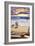 Santa Cruz, California - West Cliff Sunset Beach Scene-Lantern Press-Framed Art Print
