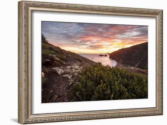 Santa Cruz, Channel Islands NP, CA, USA: View Along Coast And Over Scorpion Harbor During Sunrise-Axel Brunst-Framed Photographic Print