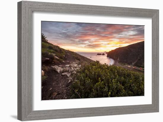 Santa Cruz, Channel Islands NP, CA, USA: View Along Coast And Over Scorpion Harbor During Sunrise-Axel Brunst-Framed Photographic Print