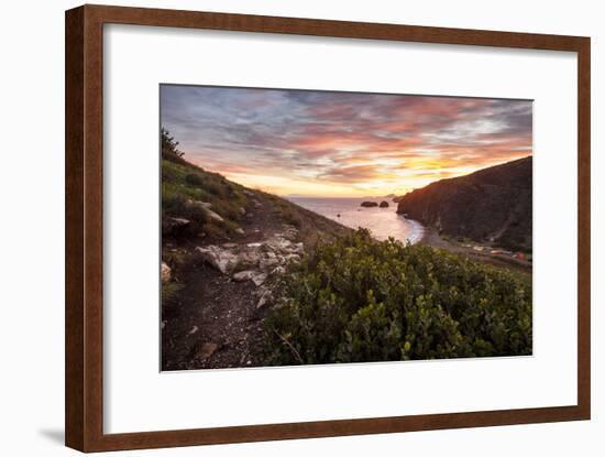 Santa Cruz, Channel Islands NP, CA, USA: View Along Coast And Over Scorpion Harbor During Sunrise-Axel Brunst-Framed Photographic Print