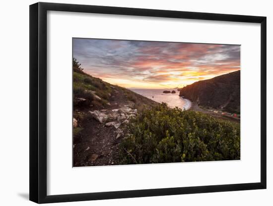 Santa Cruz, Channel Islands NP, CA, USA: View Along Coast And Over Scorpion Harbor During Sunrise-Axel Brunst-Framed Photographic Print