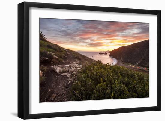 Santa Cruz, Channel Islands NP, CA, USA: View Along Coast And Over Scorpion Harbor During Sunrise-Axel Brunst-Framed Photographic Print