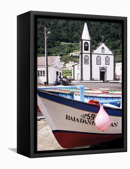 Santa Cruz Church, Ribeiras, Island of Pico, Azores, Portugal, Atlantic-Ken Gillham-Framed Premier Image Canvas