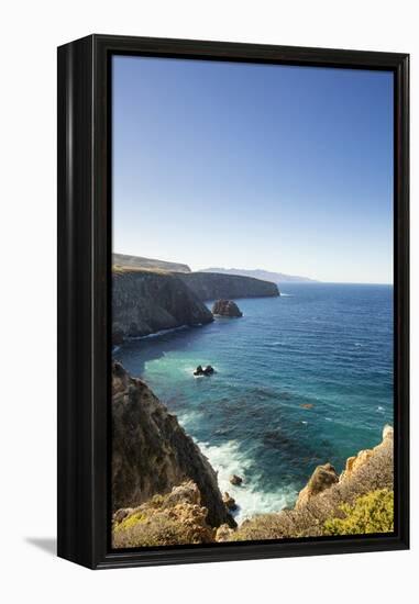 Santa Cruz Island, Channel Islands NP, CA: Hiking Along Cavern Point Trail, Coastal Views-Ian Shive-Framed Premier Image Canvas