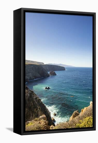 Santa Cruz Island, Channel Islands NP, CA: Hiking Along Cavern Point Trail, Coastal Views-Ian Shive-Framed Premier Image Canvas