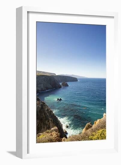 Santa Cruz Island, Channel Islands NP, CA: Hiking Along Cavern Point Trail, Coastal Views-Ian Shive-Framed Photographic Print