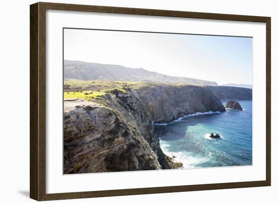 Santa Cruz Island, Channel Islands NP, CA: Hiking Cavern Point Trail, Coastal Views Pacific Ocean-Ian Shive-Framed Photographic Print