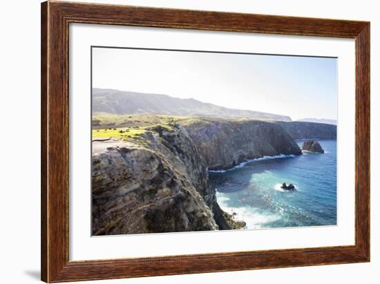 Santa Cruz Island, Channel Islands NP, CA: Hiking Cavern Point Trail, Coastal Views Pacific Ocean-Ian Shive-Framed Photographic Print