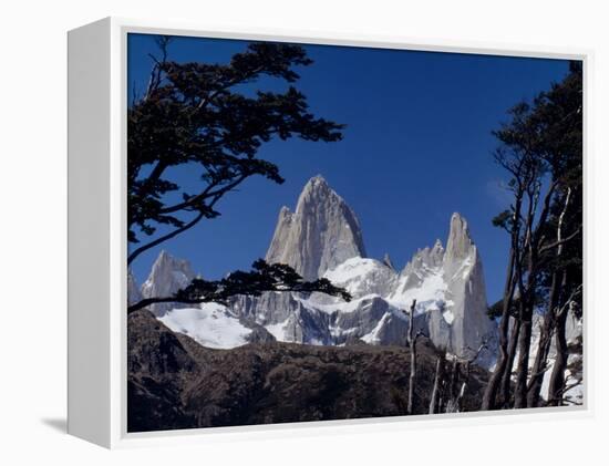 Santa Cruz Province, Cerro Fitzroy, in the Los Glaciares National Park, Framed by Trees, Argentina-Fergus Kennedy-Framed Premier Image Canvas