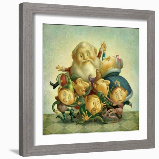 Santa Elf Dance-Dan Craig-Framed Giclee Print