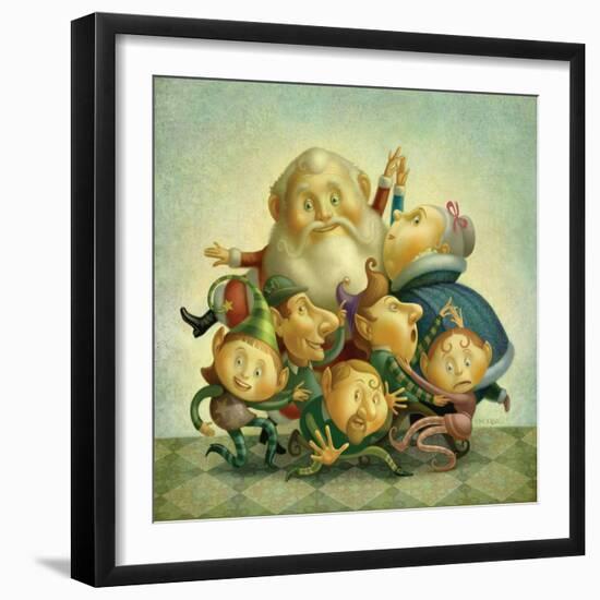 Santa Elf Dance-Dan Craig-Framed Giclee Print