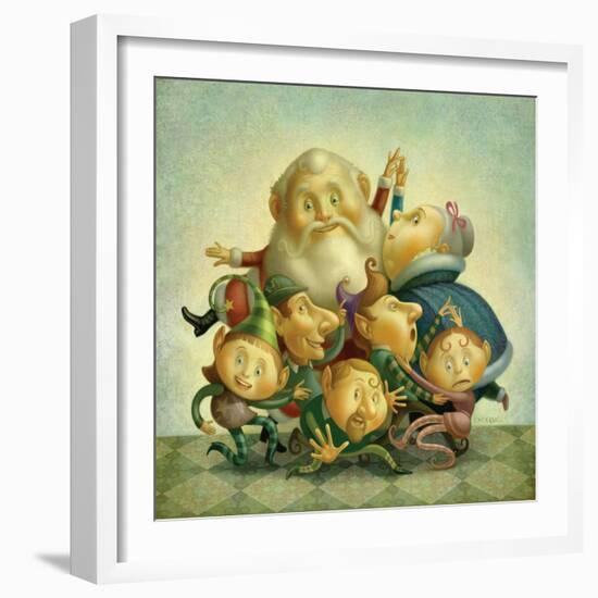 Santa Elf Dance-Dan Craig-Framed Giclee Print