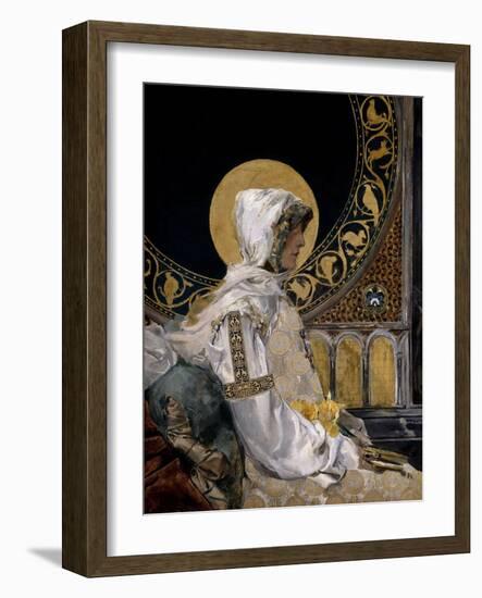 Santa En Oración, 1888-Joaquín Sorolla y Bastida-Framed Giclee Print